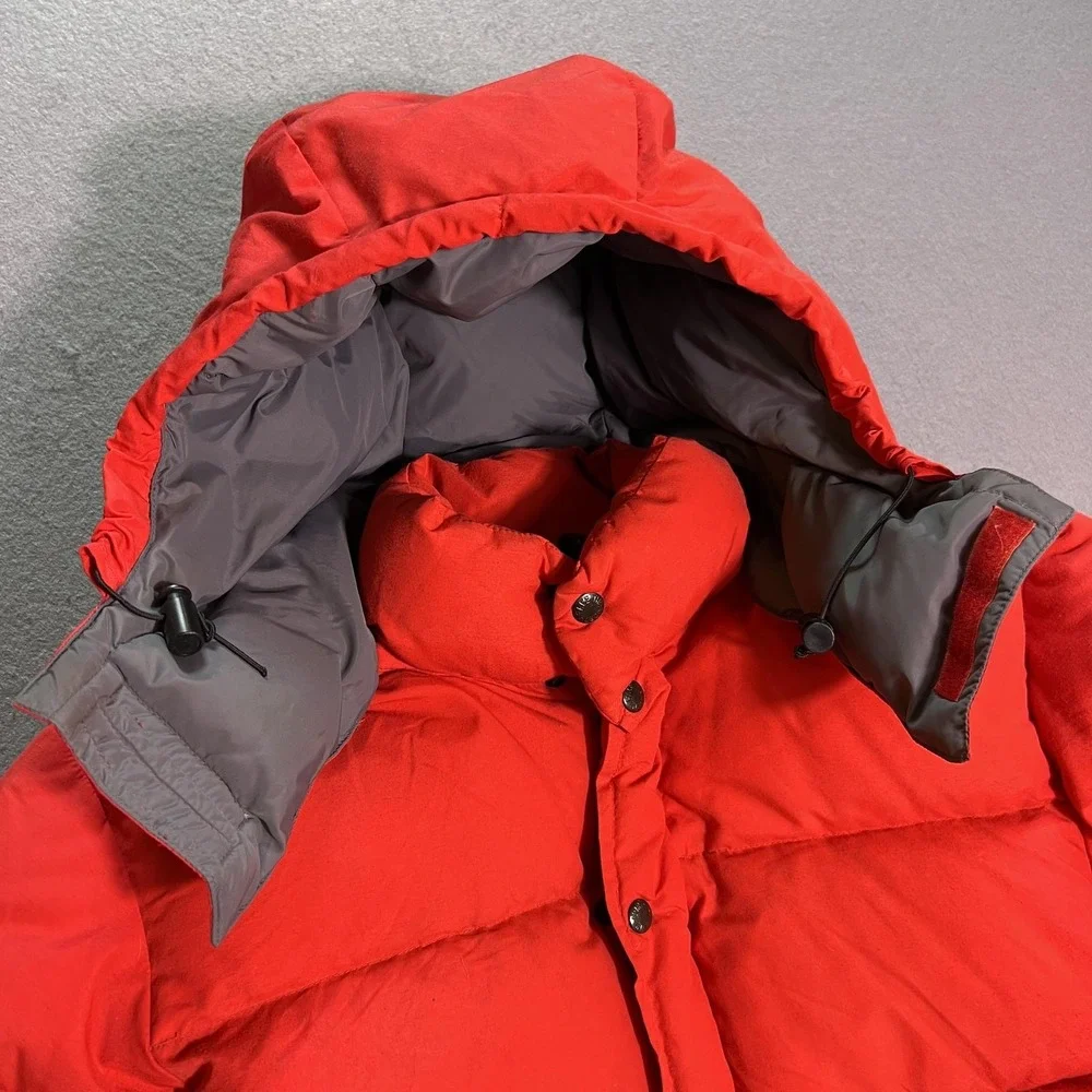 Vintage The North Face Jacket Mens M Red Down Puffer Hooded Parka Ski Outdoor